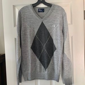 Fred Perry Gray Sweater LARGE